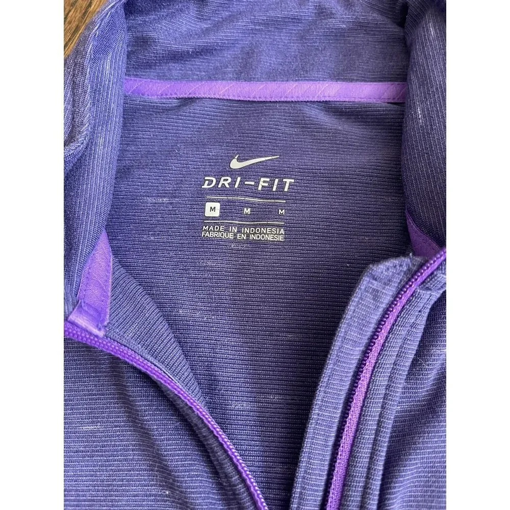 Nike Dri Fit Washington Huskies‎ Womens Medium Half Zip Compression Purple